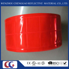 Fita reflexiva vermelha pura do PVC com estrutura de cristal
